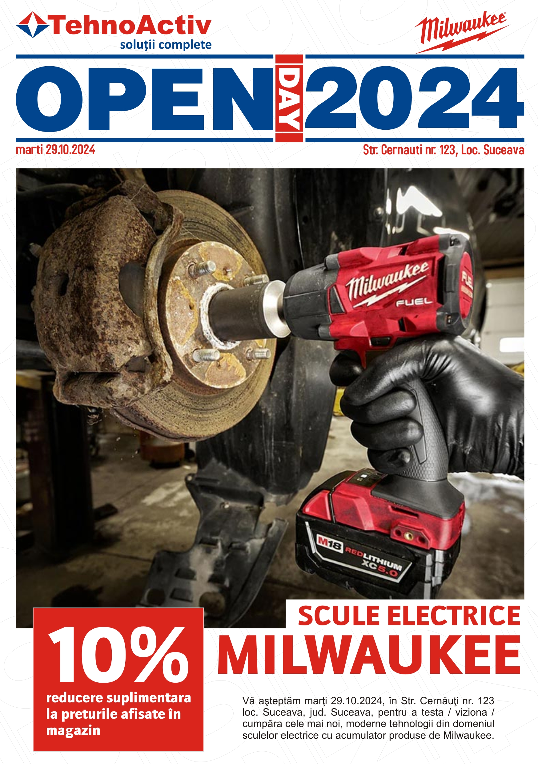 Open Day TEHNOACTIV 2024 - Promotie Milwaukee